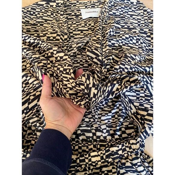 NANUSHKA Women BNWOT "Pearl Knot" Romper Suit Shorts Size XS "Optic Wave" - Picture 6 of 9